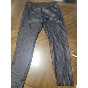 SHEIN Black‎ Faux Leather Trousers
